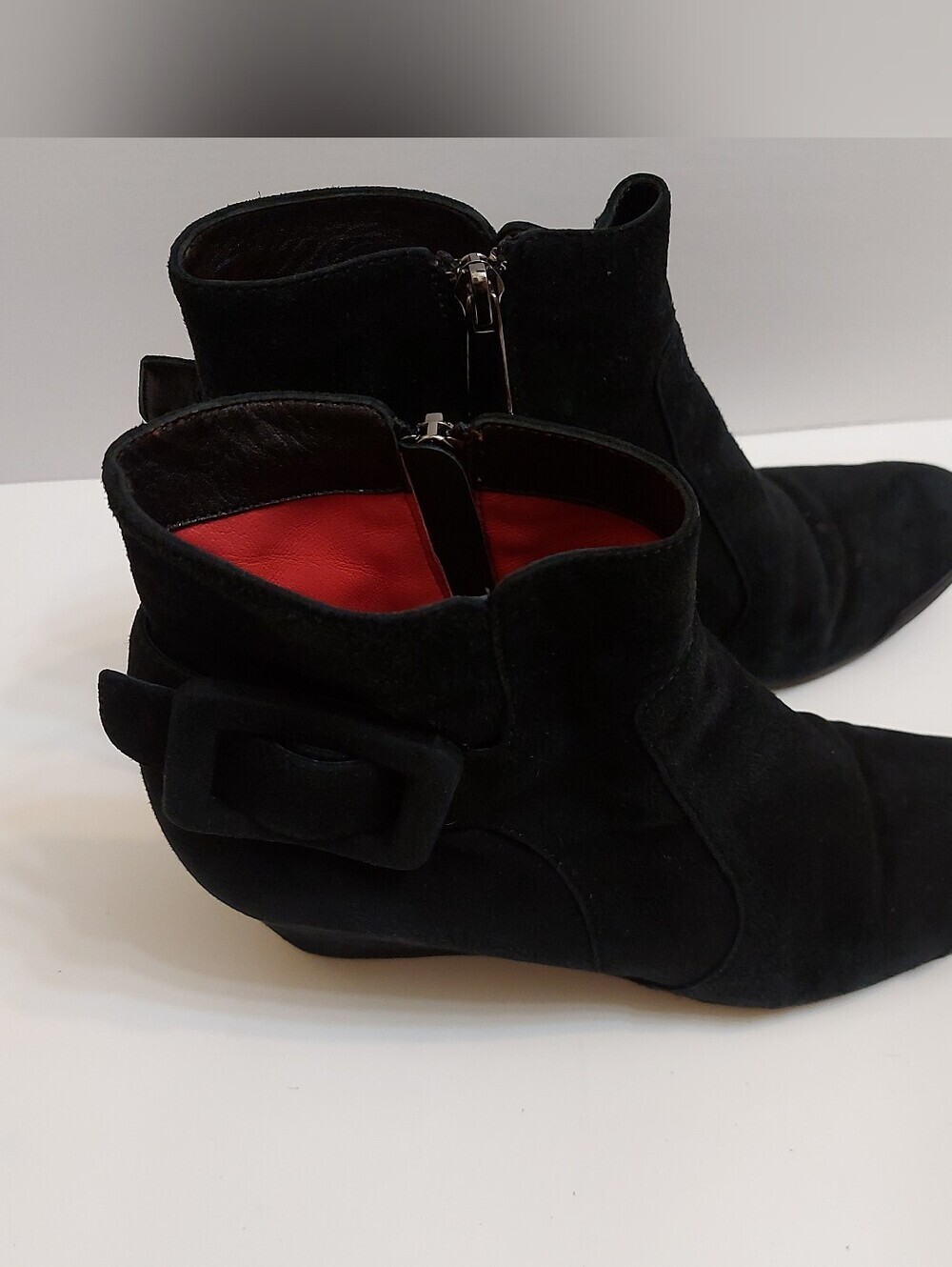 Italian black suede women's boots size 8 - Picture 2 of 8